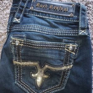 Rock Revival Skinny Jeans Bling